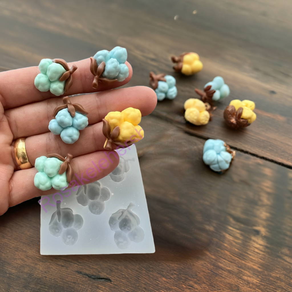 COTTON FLOWERS handmade silicone mold for crafts.