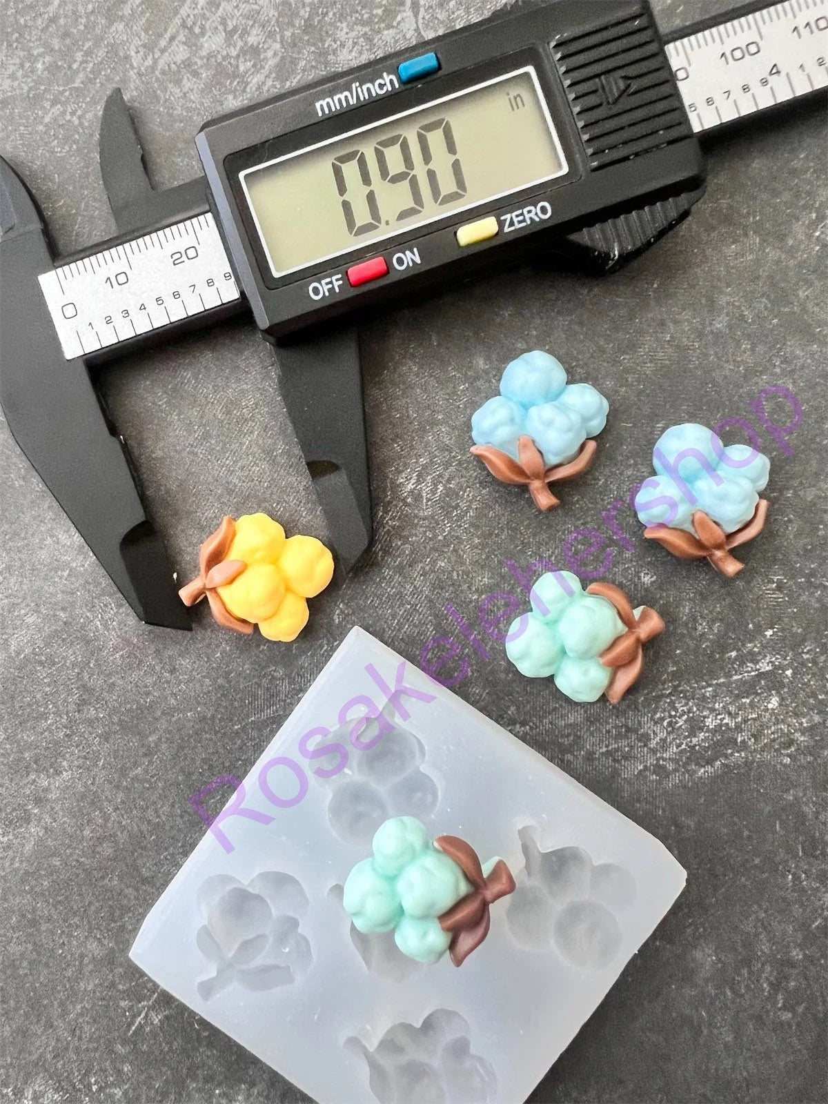 COTTON FLOWERS handmade silicone mold for crafts.
