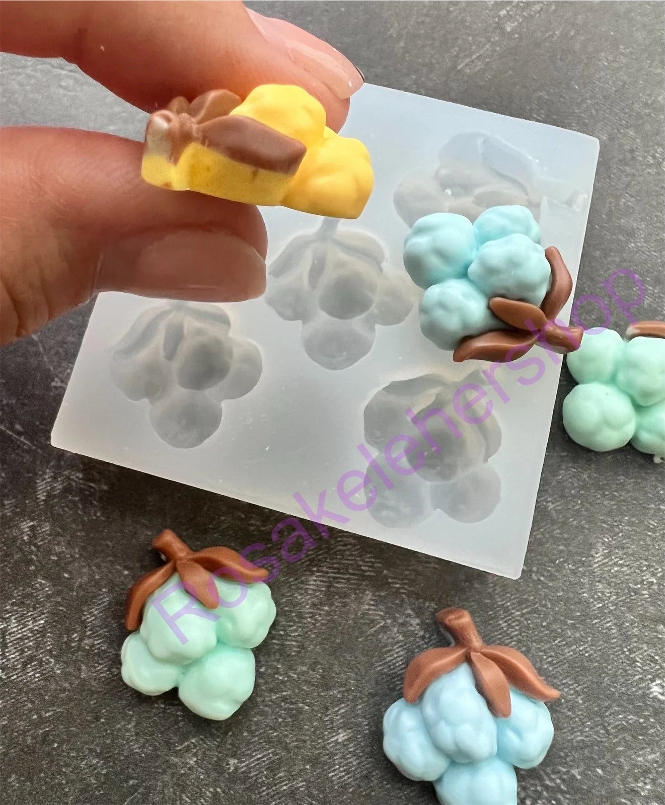 COTTON FLOWERS handmade silicone mold for crafts.