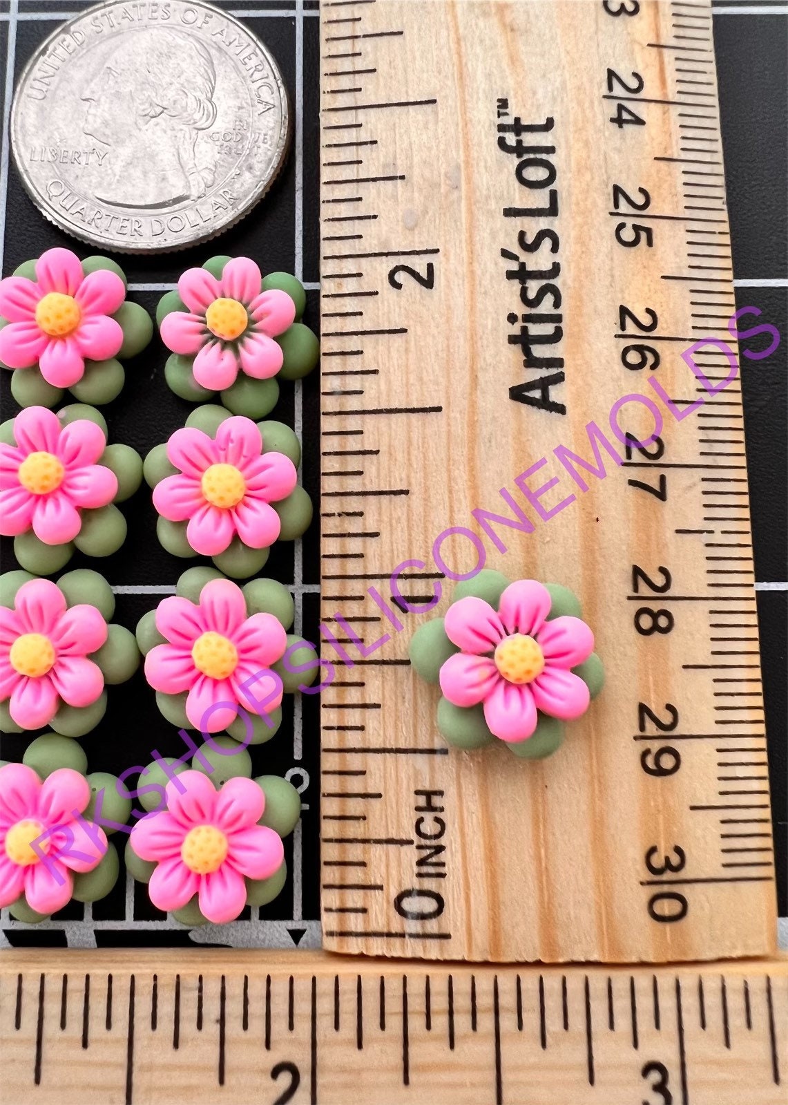 Flowers handmade silicone mold for all craft projects.