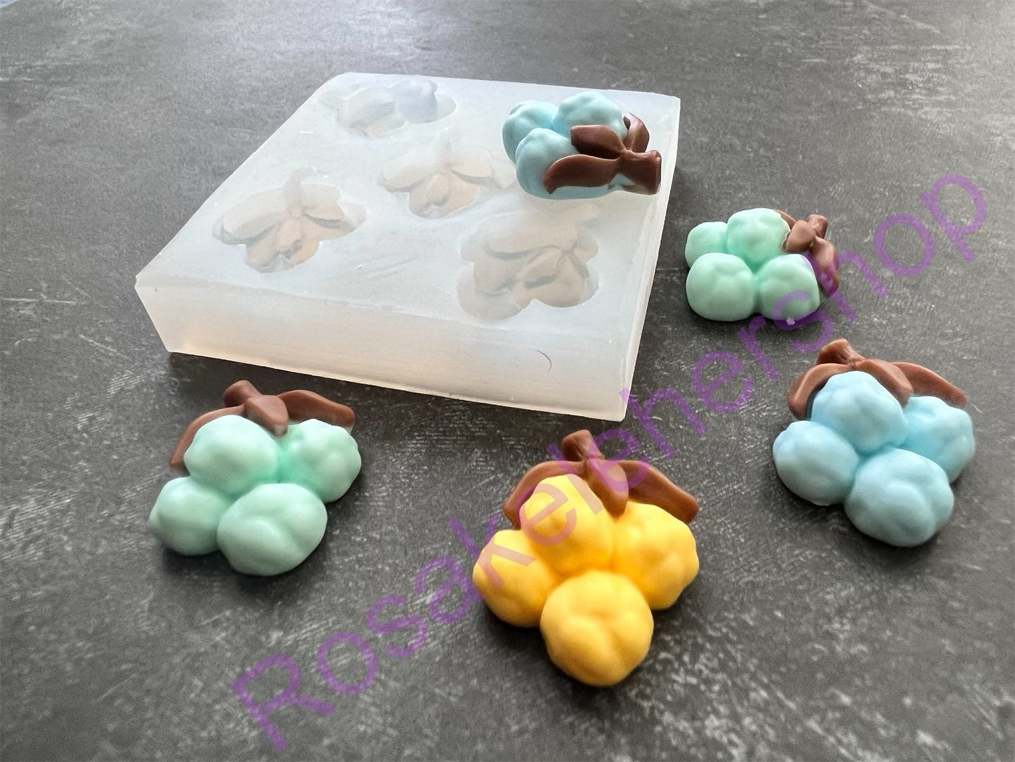 COTTON FLOWERS handmade silicone mold for crafts.