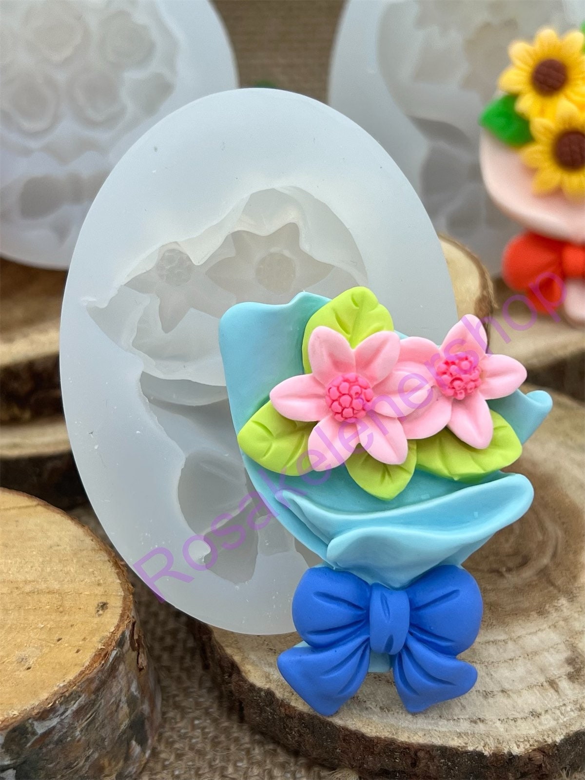Flower bouquet handmade silicone mold
