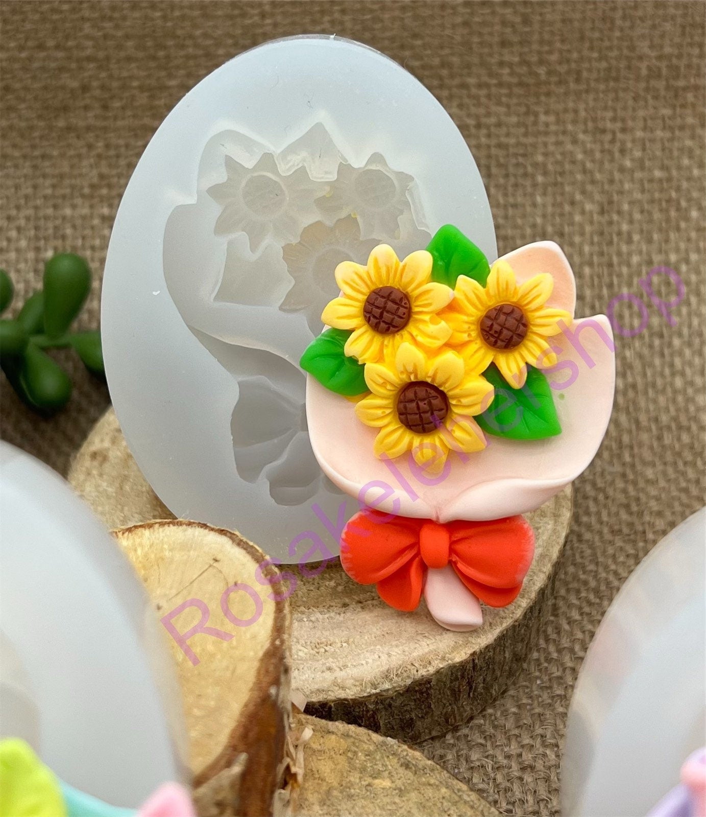 Flower bouquet handmade silicone mold