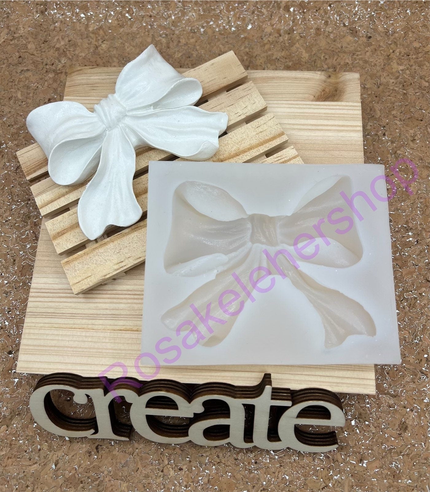 Large bow silicone mold for crafts