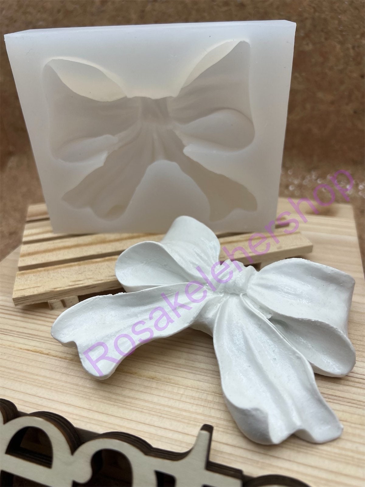 Large bow silicone mold for crafts