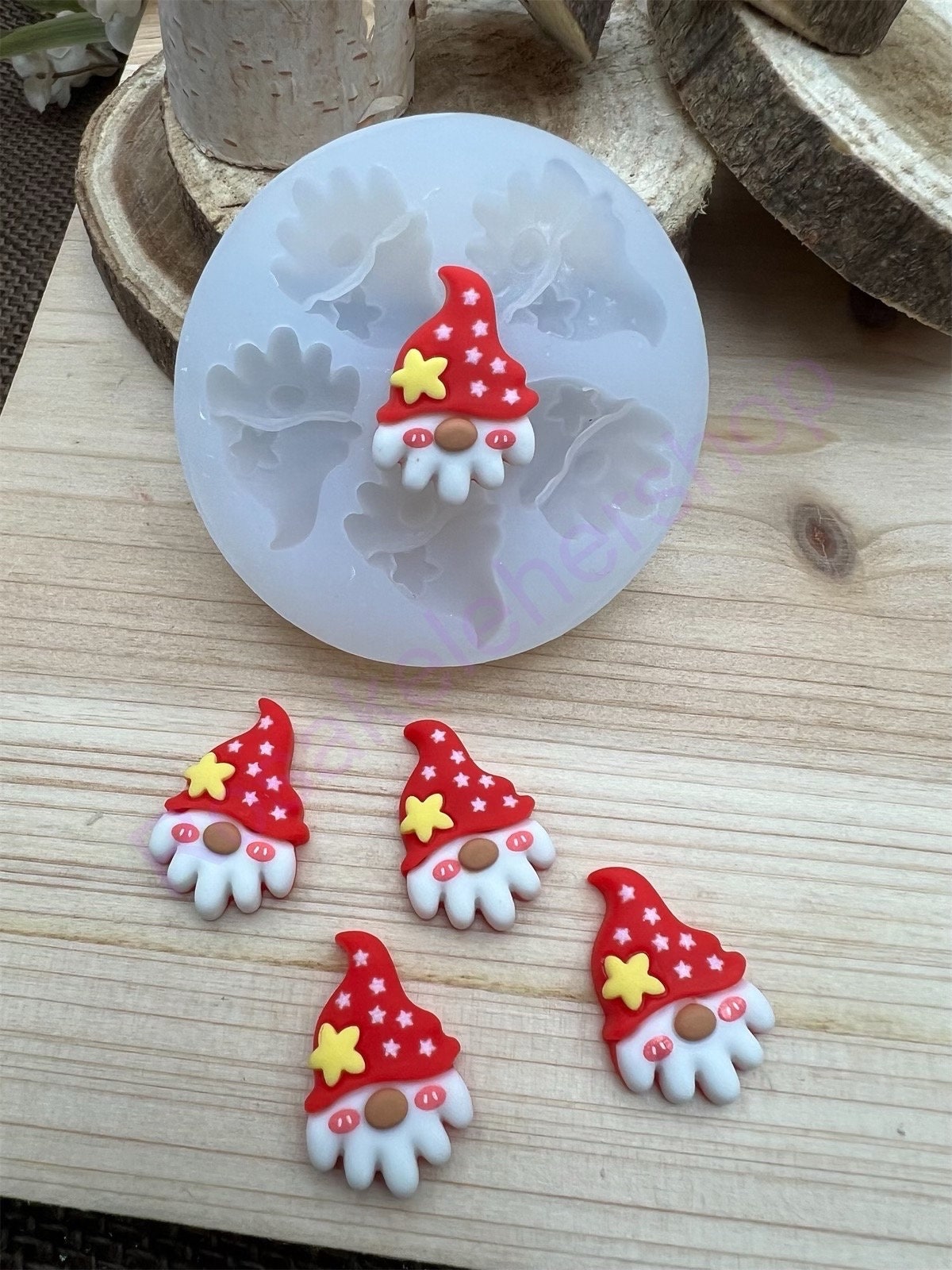 Cute Christmas Santa Claus face silicone mold for crafts