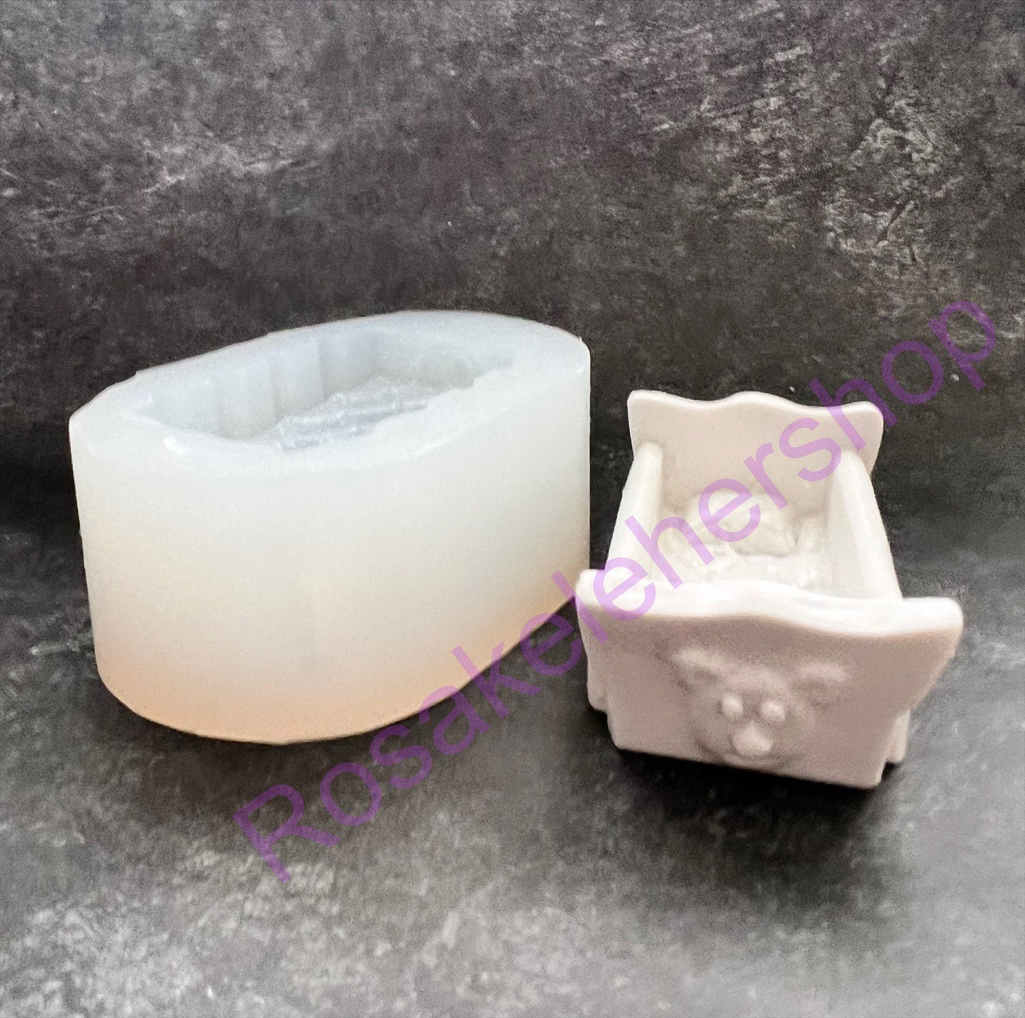 3D Baby crib silicone mold for crafts