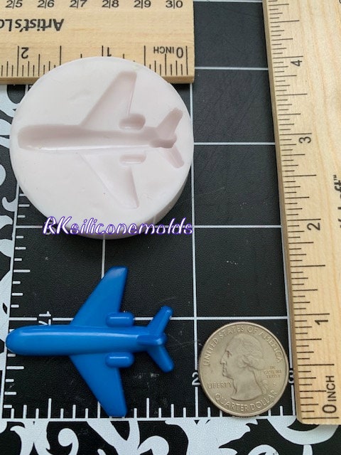 Airplane miniature silicone mold for crafts