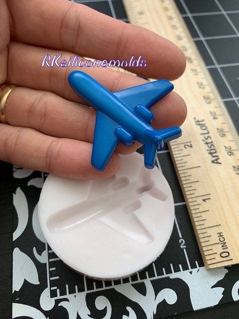 Airplane miniature handmade silicone mold for crafts