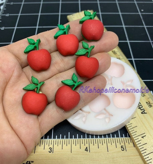 Apples Fruit handmade silicone mold 