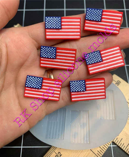 American flag silicone mold For 4July crafts