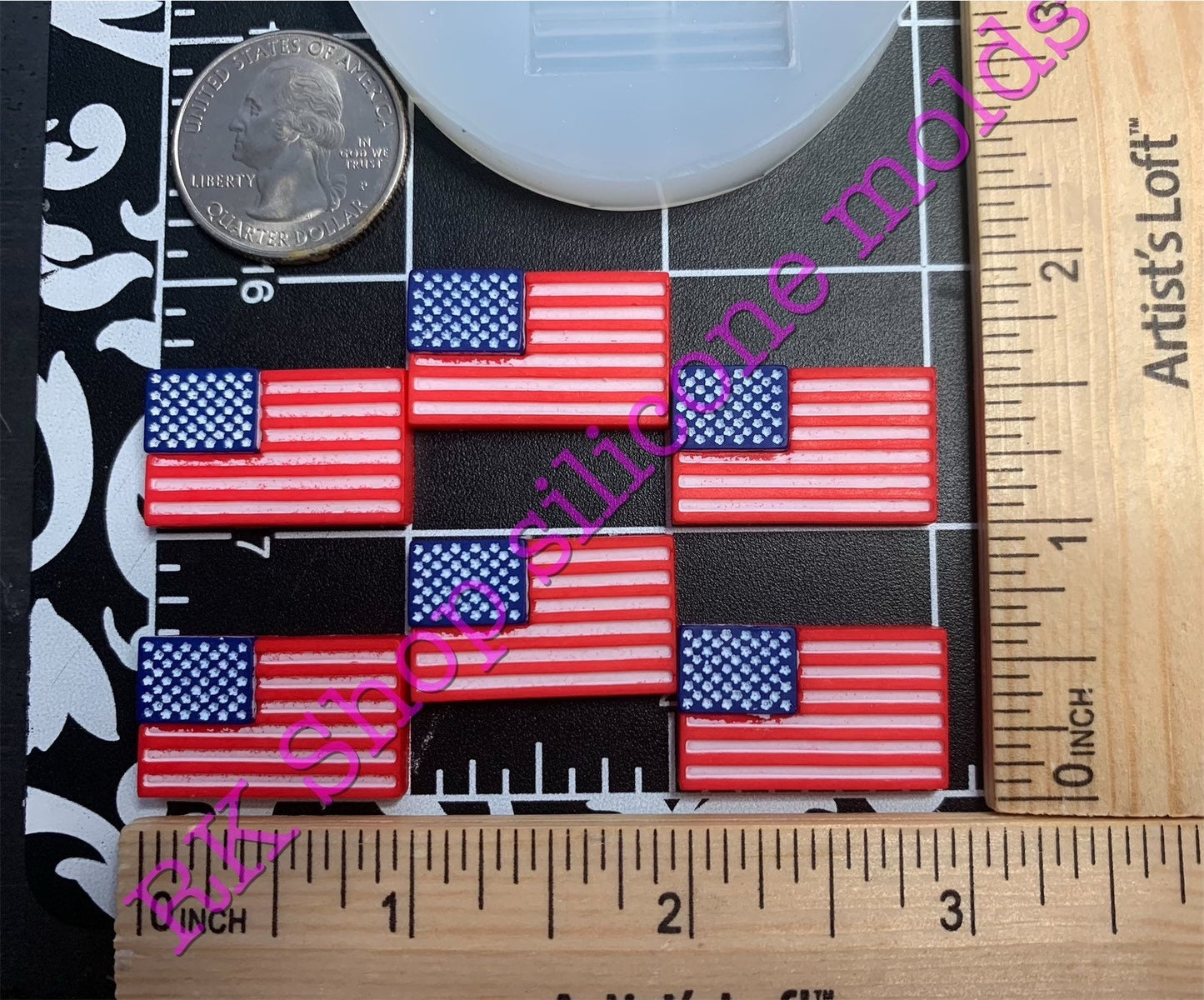 American flag silicone mold For 4July crafts