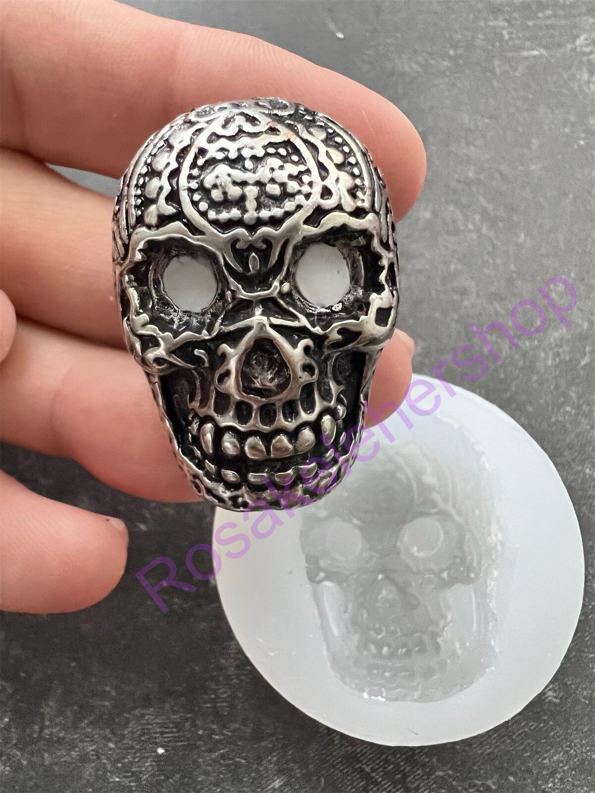 3D Skull Halloween silicone mold for crafts