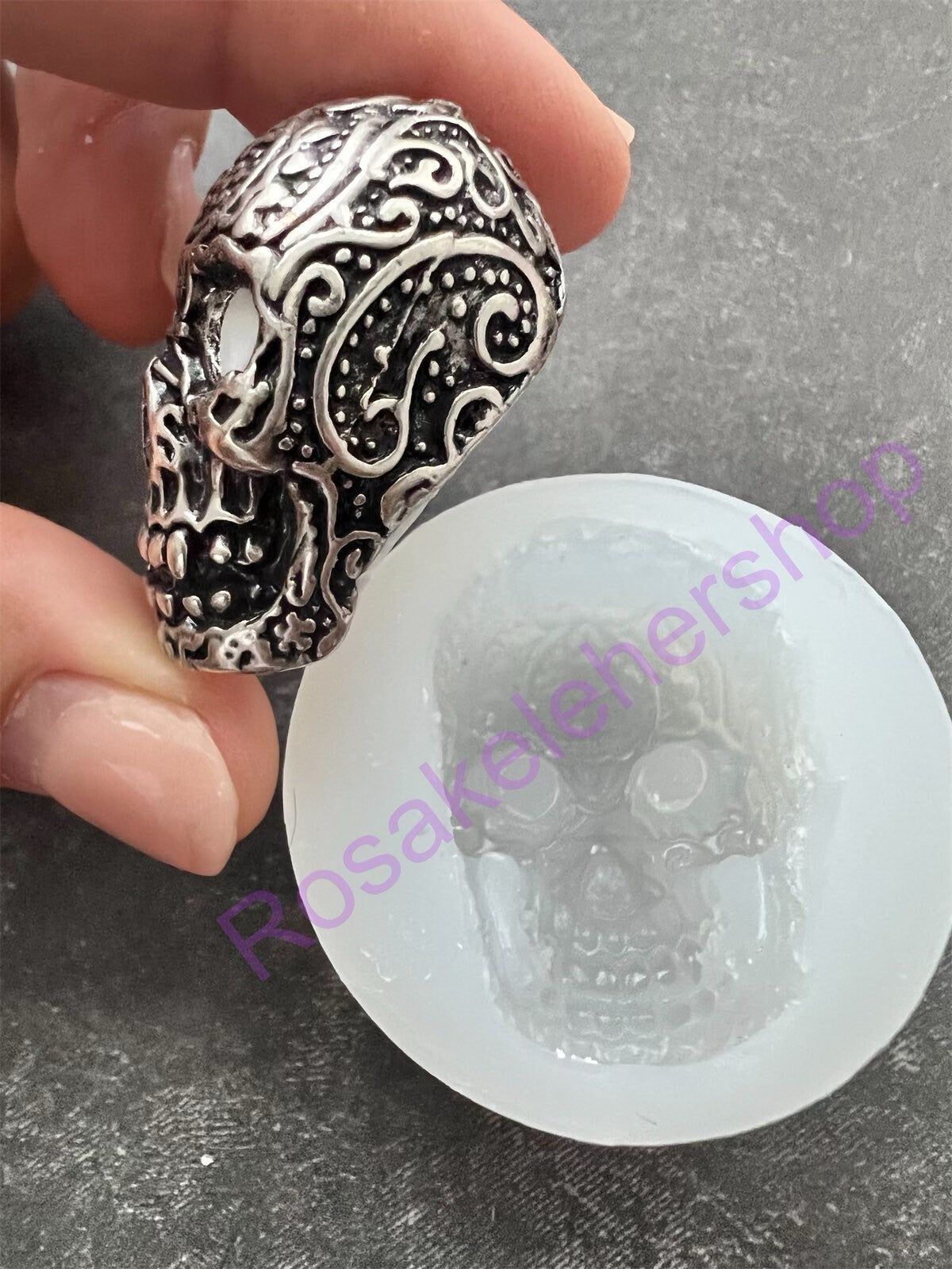 3D Skull Halloween silicone mold for crafts