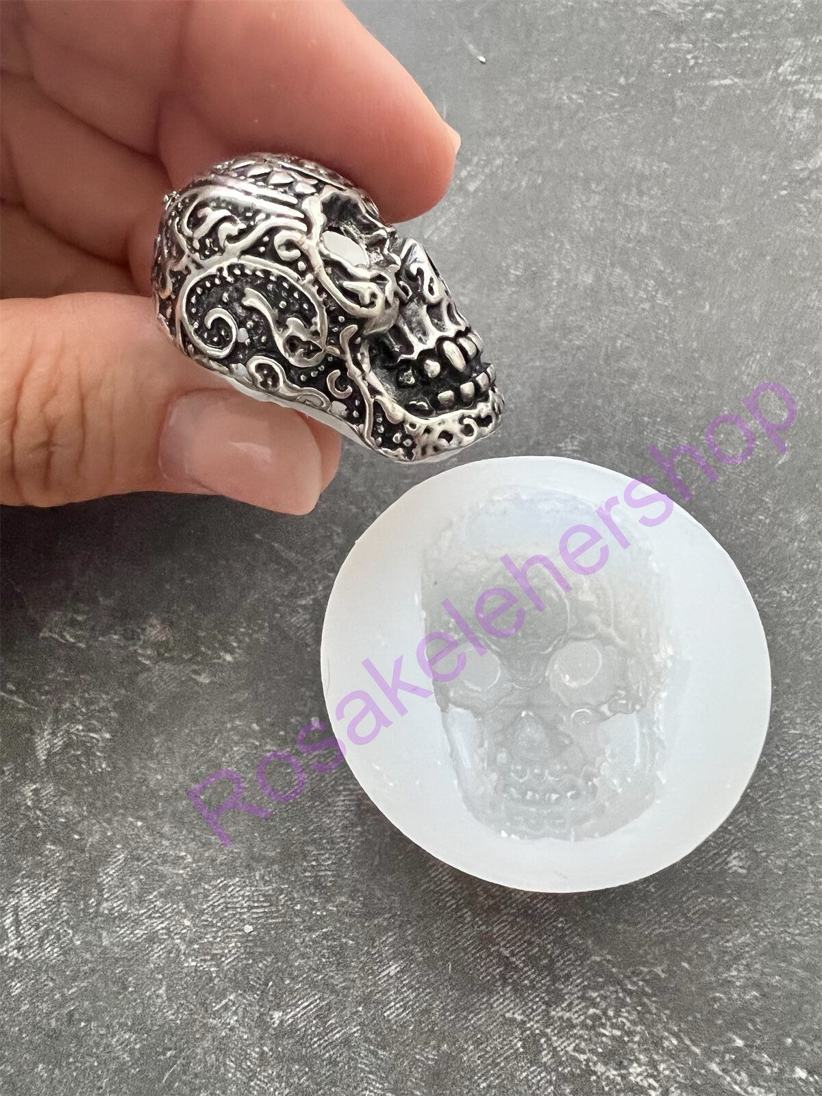 3D Skull Halloween silicone mold for crafts