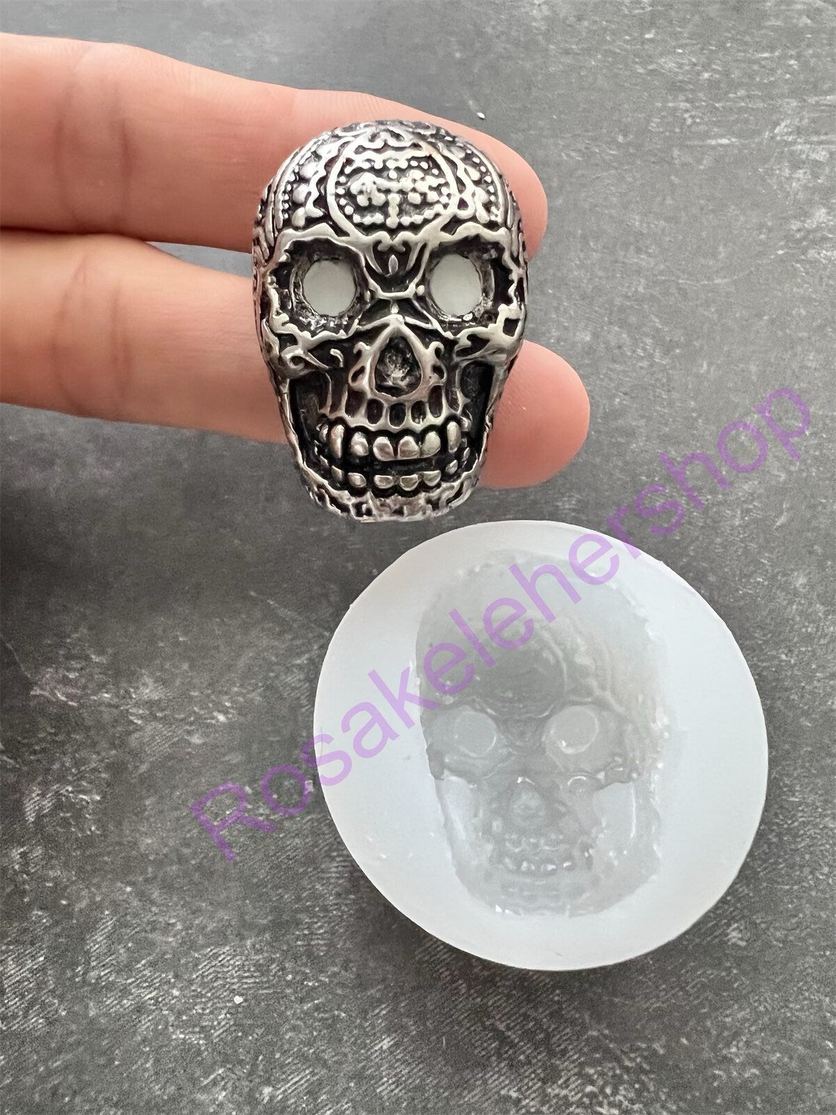 3D Skull Halloween silicone mold for crafts