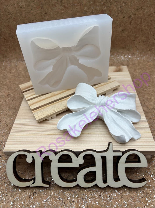 Large bow handmade silicone mold for crafts