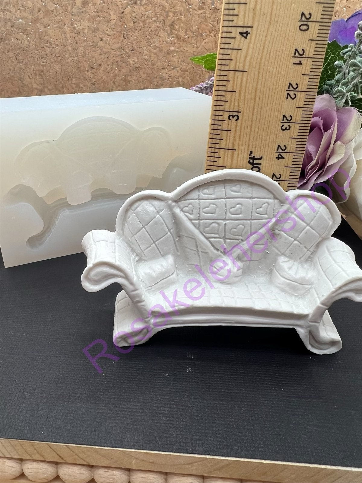 3D Sofa-couch-chair miniature silicone mold