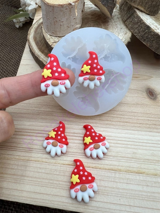 Cute Christmas Santa Claus face handmade silicone mold 