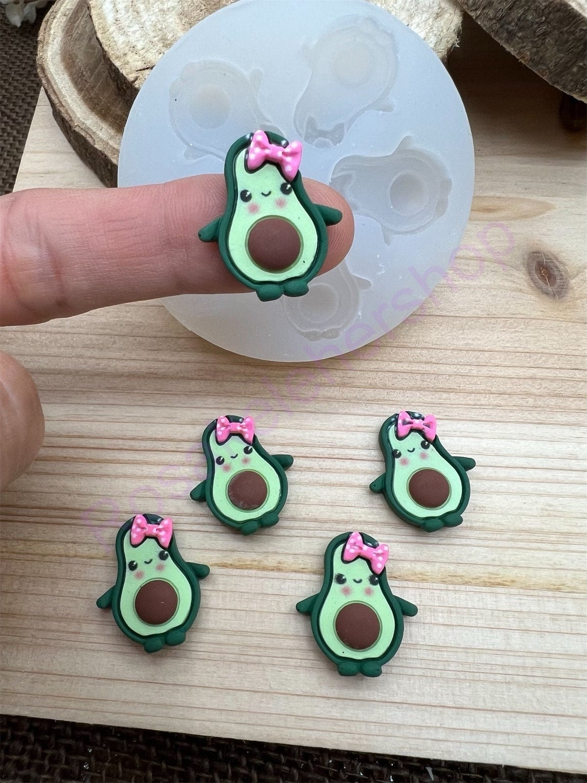 Avocado miniature silicone mold