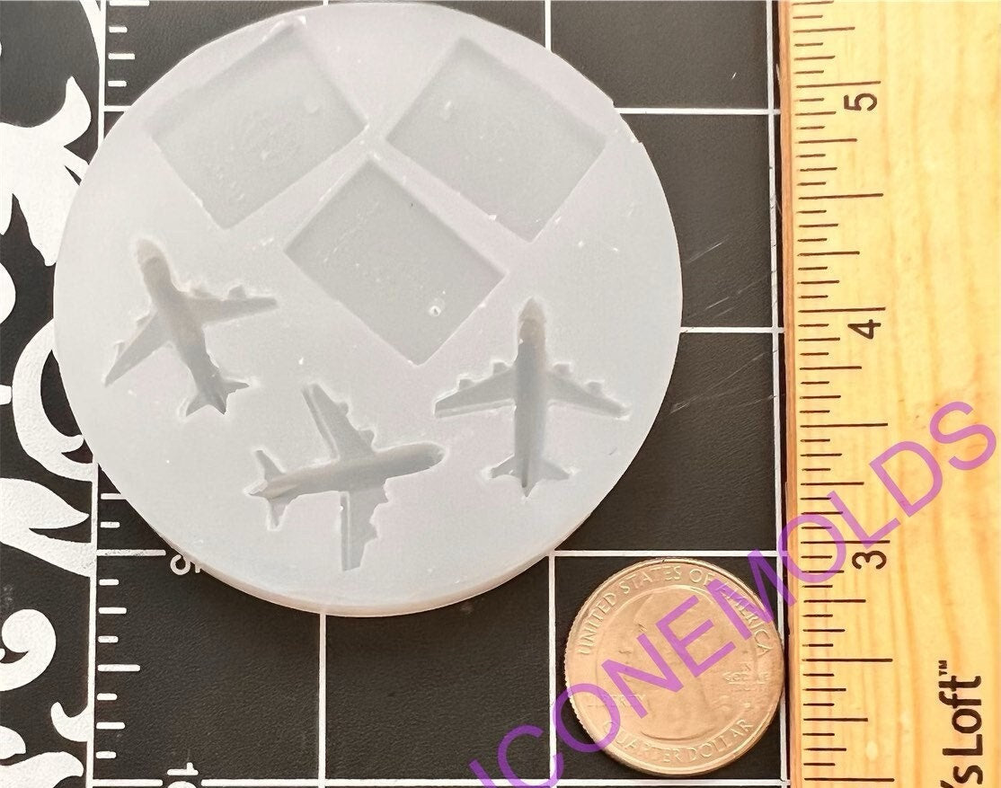 Airplane and passport silicone mold for crafts