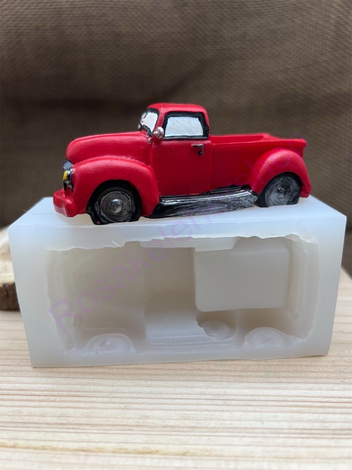 3D Christmas large truck silicone mold