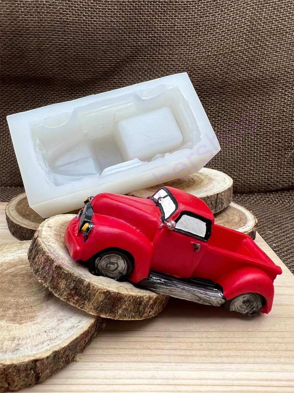 3D Christmas large truck handmade silicone mold for crafts